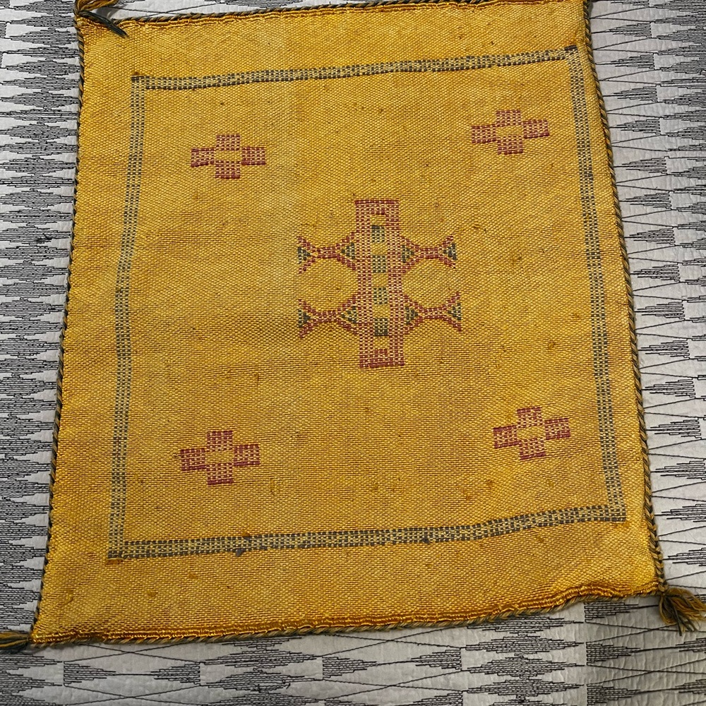 Moroccan cactus silk pillow